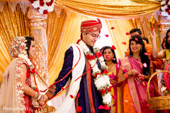 Indian bride and groom during the Mangal Phera. Indian bride and groom during the Mangal Phera.