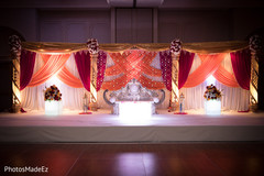 Marvelous Indian wedding reception stage decor. Marvelous Indian wedding reception stage decor.