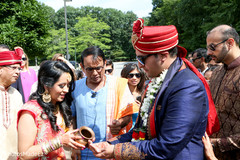 Closeup capture of Indian groom at baraat ritual. Closeup capture of Indian groom at baraat ritual.