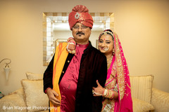 Indian bride with her father Indian bride with her father