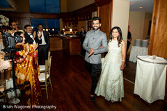 Indian newlyweds making their entrance Indian newlyweds making their entrance