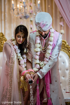 Indian bride and groom at the rajaham at ceremony. Indian bride and groom at the rajaham at ceremony.