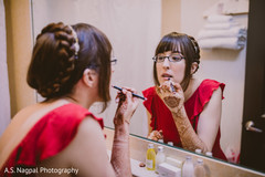 Maharani getting her makeup done. Maharani getting her makeup done.