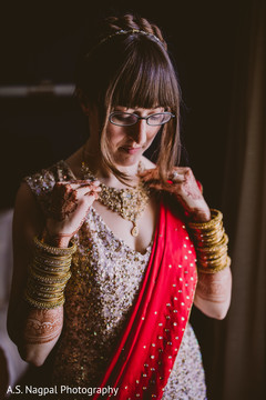 Enchanting Indian bride getting ready for ceremony capture. Enchanting Indian bride getting ready for ceremony capture.