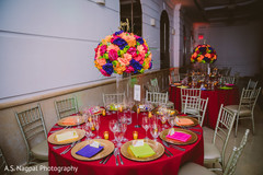 Dreamy Indian wedding reception table flowers and decoration. Dreamy Indian wedding reception table flowers and decoration.