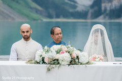 Indian bride and groom during the ceremony Indian bride and groom during the ceremony