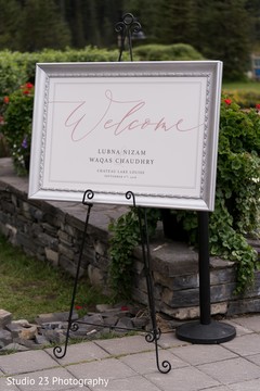Welcome sign for the special guests Welcome sign for the special guests