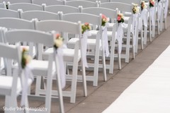 Detail of chair setup for the ceremony Detail of chair setup for the ceremony
