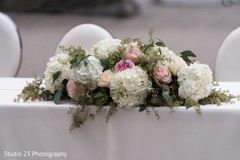 Floral arrangement details at the ceremony Floral arrangement details at the ceremony