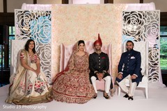 Indian bride and Raja taking pictures with guests Indian bride and Raja taking pictures with guests