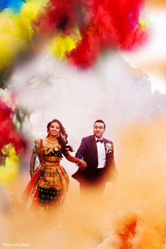 Dreamy capture of Indian bride and groom. Dreamy capture of Indian bride and groom.