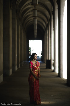 Enchanting Indian bride on her ceremony outfit. Enchanting Indian bride on her ceremony outfit.