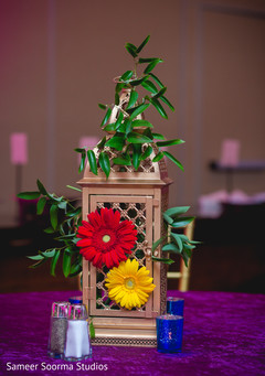 Floral ornaments at the venue Floral ornaments at the venue