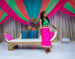 Dazzling Indian bride posing under the decor Dazzling Indian bride posing under the decor