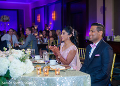 Indian newlyweds reacting to the the guests Indian newlyweds reacting to the the guests