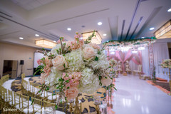Floral arrangement details of the Indian wedding reception Floral arrangement details of the Indian wedding reception