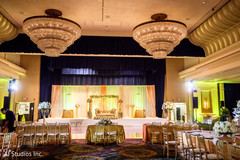 Stunning Indian wedding reception stage decor. Stunning Indian wedding reception stage decor.
