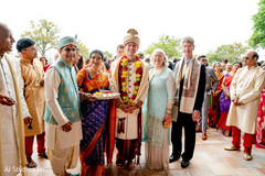 Indian groom and family members at the baraat celebration. Indian groom and family members at the baraat celebration.
