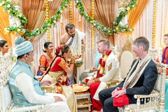 Maharani throwing rice to Rajah at ceremony. Maharani throwing rice to Rajah at ceremony.