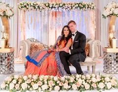 Incredible Indian bride and groom's portrait. Incredible Indian bride and groom's portrait.