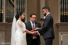 Amazing moment of couple during vows Amazing moment of couple during vows