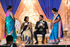 Indian couple with special guests Indian couple with special guests