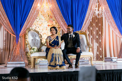 Indian newlyweds onstage Indian newlyweds onstage