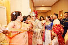 Indian groom and Indian bride with guests Indian groom and Indian bride with guests