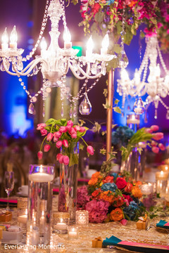 Magical Indian wedding reception flowers decoration. Magical Indian wedding reception flowers decoration.