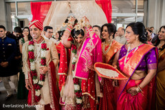 Indian bride during her Vidaai ritual. Indian bride during her Vidaai ritual.