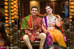 Indian couple during the pre wedding rituals Indian couple during the pre wedding rituals
