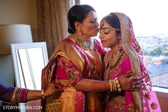 Sweet capture of Indian bride with mother. Sweet capture of Indian bride with mother.