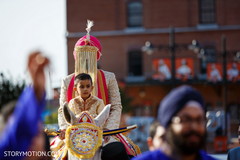 Indian groom with special guest riding baraat white horse. Indian groom with special guest riding baraat white horse.
