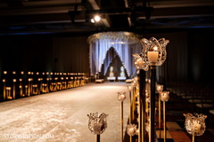 Crystal candle holder adorning the Indian ceremony aisle. Crystal candle holder adorning the Indian ceremony aisle.