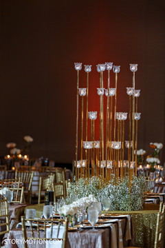 Stunning Indian wedding reception centerpiece table decor. Stunning Indian wedding reception centerpiece table decor.