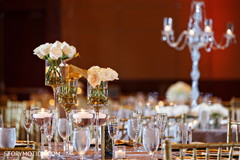 Indian wedding reception glassware table setup. Indian wedding reception glassware table setup.