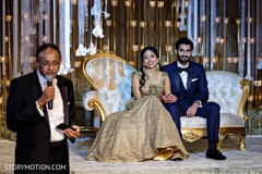 Indian wedding reception speech moment capture. Indian wedding reception speech moment capture.