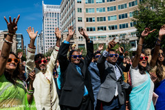 Joyful baraat crowd Joyful baraat crowd