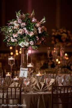 Beautiful floral arrangement at the reception Beautiful floral arrangement at the reception