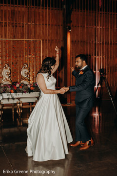 Indian newlyweds dancing Indian newlyweds dancing