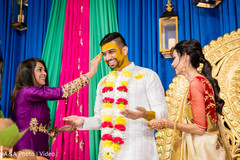 Indian groom during the pre wedding rituals Indian groom during the pre wedding rituals