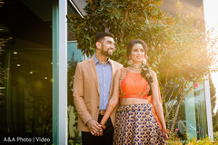 Indian groom and bride outdoors Indian groom and bride outdoors
