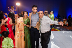 Indian groom with special guests Indian groom with special guests