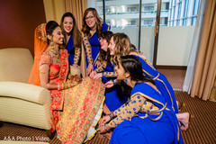 Bridesmaids with the Indian bride Bridesmaids with the Indian bride