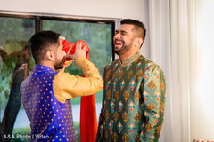 Indian groom about to wear the pagri Indian groom about to wear the pagri