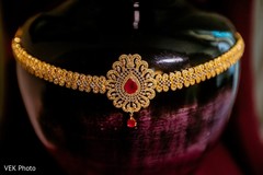 Magnificent Indian bridal golden ceremony necklace. Magnificent Indian bridal golden ceremony necklace.