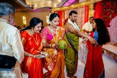 Indian wedding ceremony coconut for ritual capture. Indian wedding ceremony coconut for ritual capture.