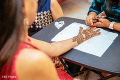 Indian bride getting her hands with henna art. Indian bride getting her hands with henna art.