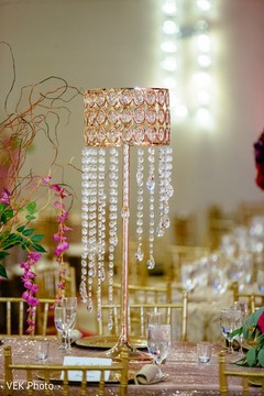 Indian wedding crystals table centerpiece. Indian wedding crystals table centerpiece.