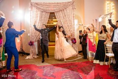 Indian couple entrance to reception party. Indian couple entrance to reception party.